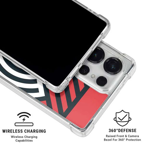 NBA Portland Trail Blazers Large Logo Galaxy S25 Ultra Clear Case